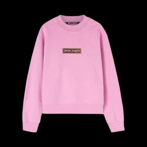 Palm Angels Garment Dye Box Logo Sweatshirt Fuchsia/Black