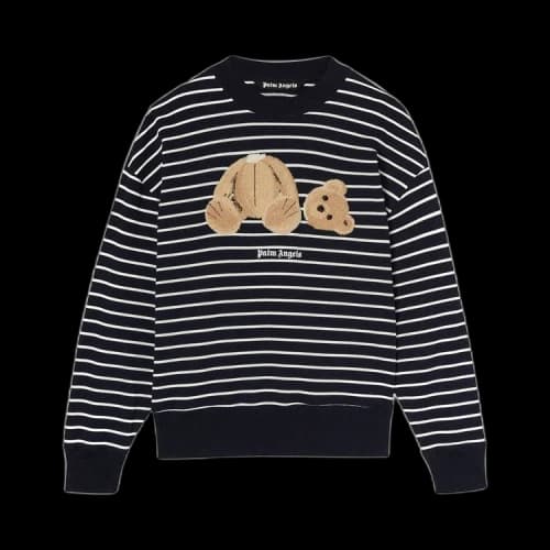Palm Angels Bear Striped Crew 'Navyblue/Brown'