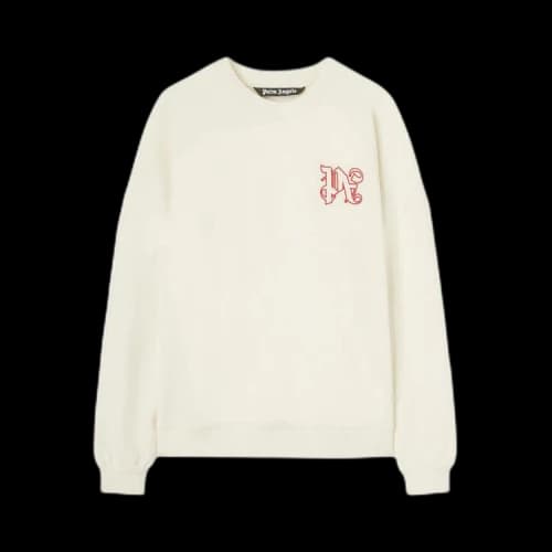 Palm Angels x Haas MoneyGram Racing Monogram Crewneck 'White/Black/Red'