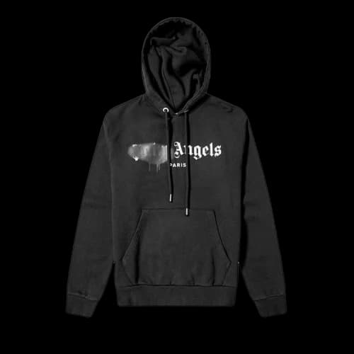 Palm Angels Paris Sprayed Hoodie Black
