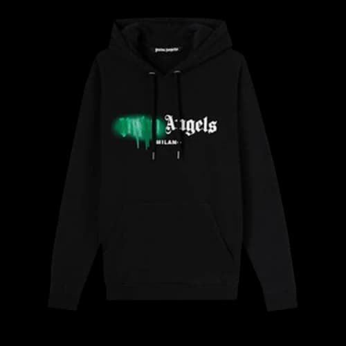 Palm Angels Milano Sprayed Hoodie Black/Green