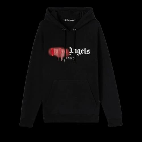 Palm Angels Tokyo Sprayed Hoodie Black/Red