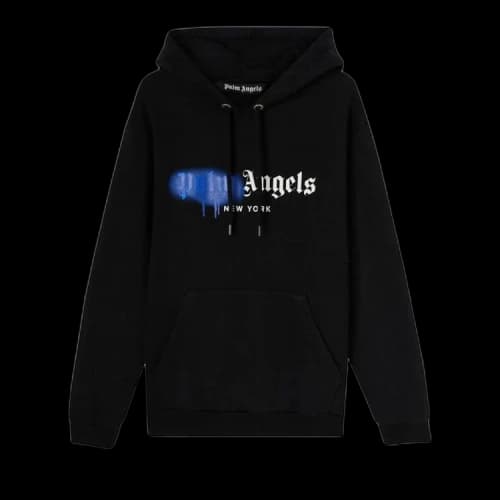 Palm Angels New York Sprayed Hoodie Black/Blue