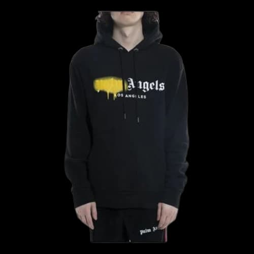PALM ANGELS Yellow Alphabet Logo Printing Black