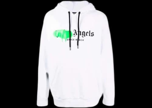 Palm Angels Venice Beach Sprayed Hoodie White
