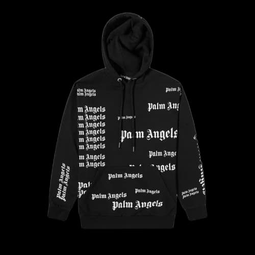 Palm Angels Ultra Logo Over Hoodie Black White