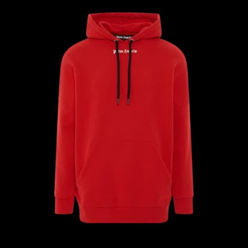 Palm Angels Logo Print Hoodie 'Red/Black'