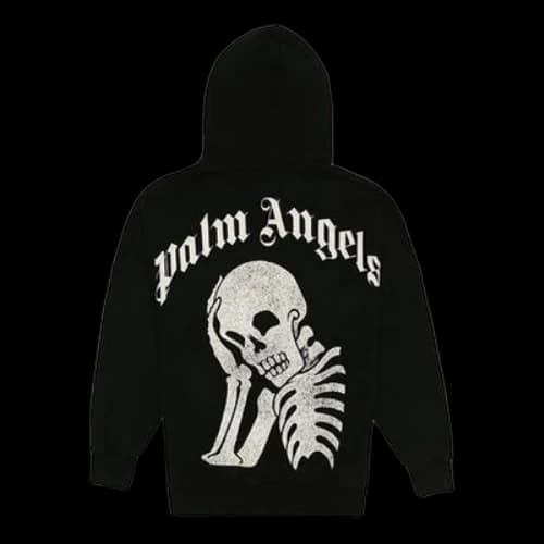 PALM ANGELS Large Logo Skeleton Pattern Black