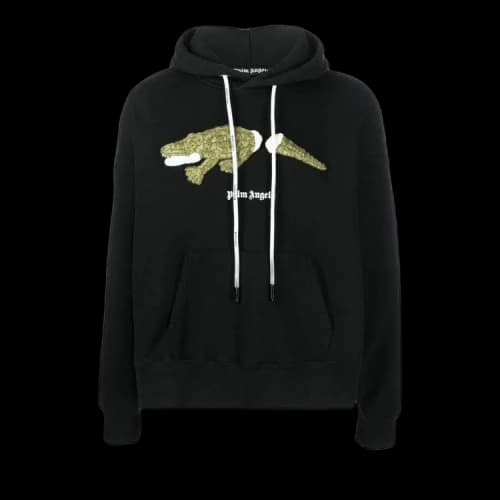 Palm Angels Croco Hoodie 'Black/Green'