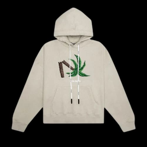 Palm Angels Broken Palm Hoodie Beige/Green