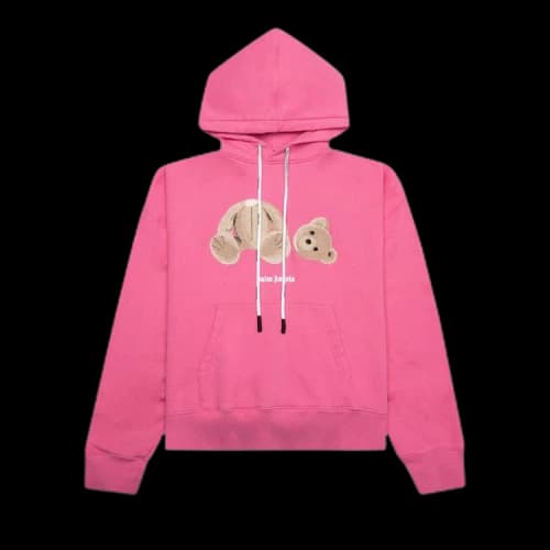 Palm Angels Bear Hoodie Fuchsia/Brown
