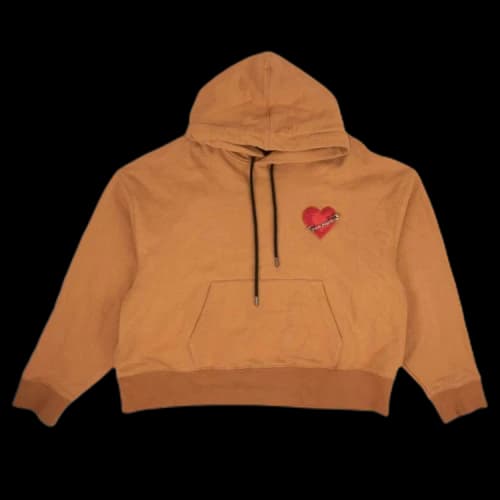 Palm Angels Pin My Heart Hooded Sweatshirt 'Brown'