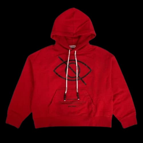 Palm Angels Sensitive Content Hooded Sweatshirt 'Red'
