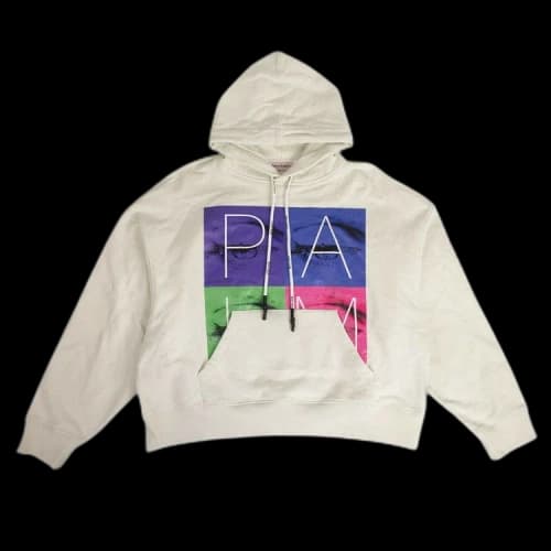 Palm Angels Graphic Print Hooded Sweatshirt 'White'