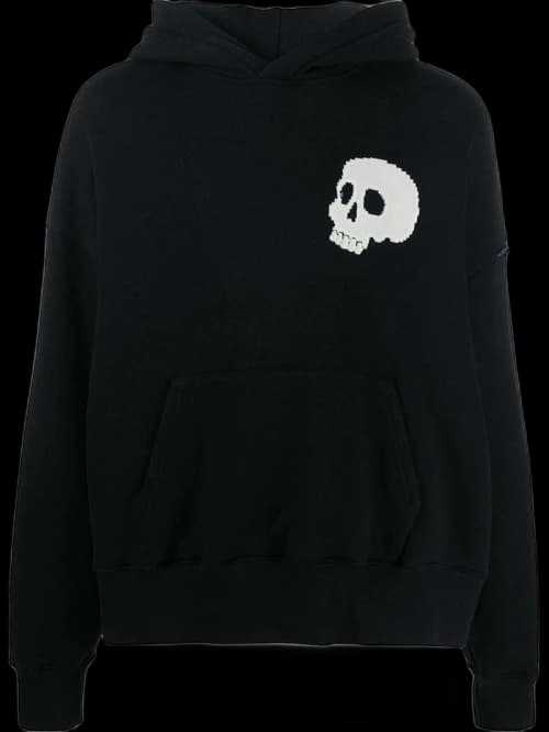 Palm Angels Skull Hoodie Black