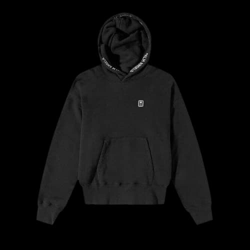 Palm Angels Palm Patch Taping Popover Hoodie Black