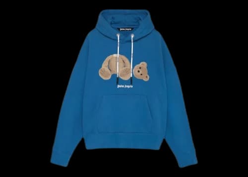 Palm Angels Bear Hoodie Blue/Brown