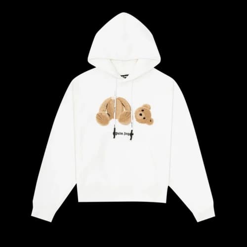 Palm Angels Punk Bear Hoodie White