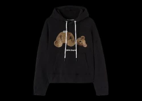Palm Angels Pa Sequins Bear Hoodie Black/Gold