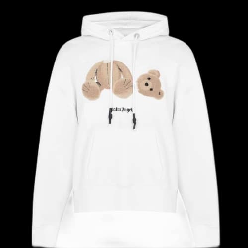 Palm Angels Bear Hoodie White