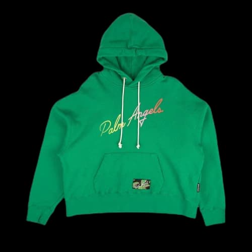 Palm Angels Miami Logo Hoodie 'Green/Multicolor'