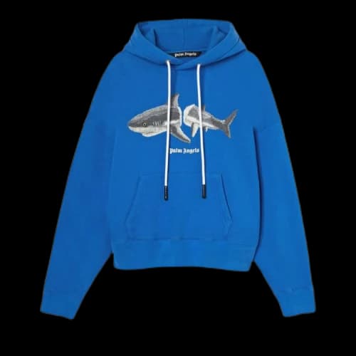 Palm Angels Shark Hoodie Blue/Grey