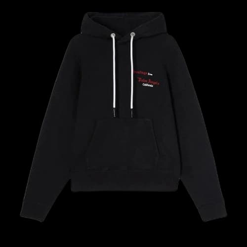 Palm Angels Coral Print Hoodie Black/Red