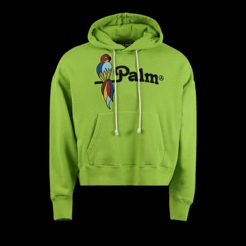 Palm Angels Parrot Hoodie Green