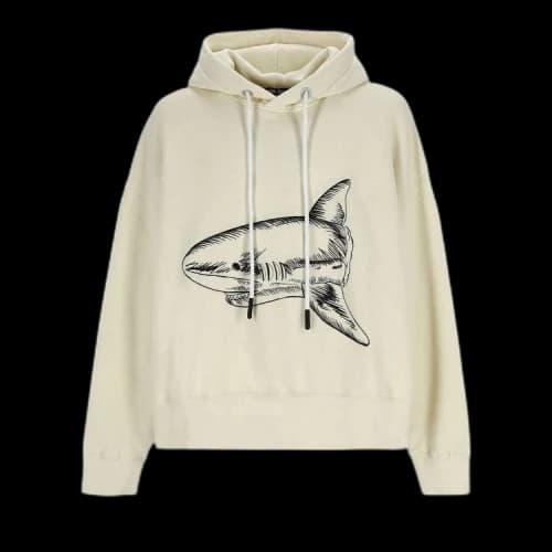 Palm Angels Split Shark Hoodie Butter/Black