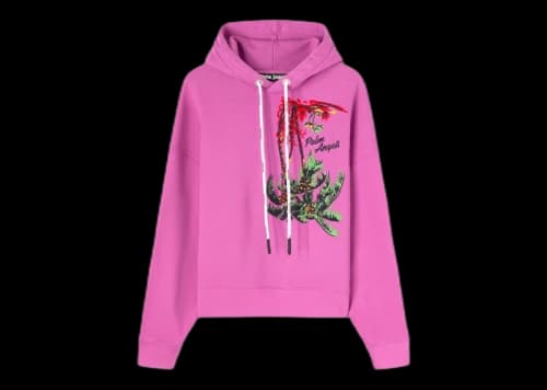 Palm Angels Upsidedown Palm Hoodie Purple/Green