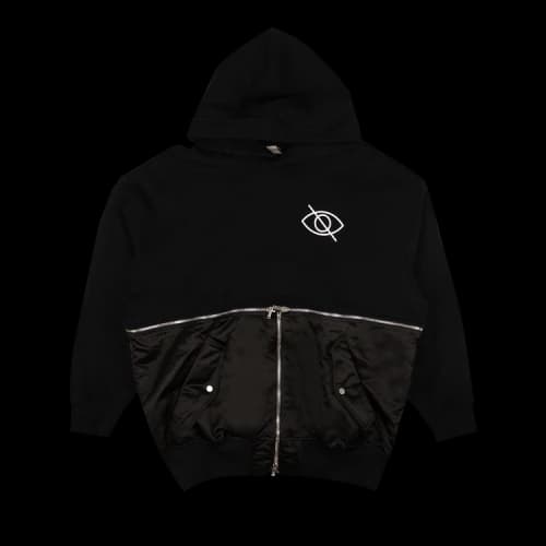 Palm Angels Sensitive Content Hybrid Hoodie 'Black'