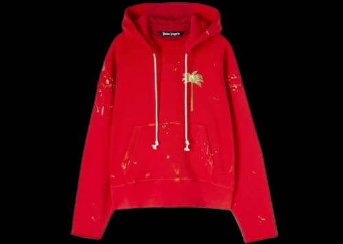 Palm Angels Palm Painted Hoodie Red/Gold