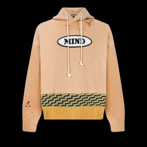 Palm Angels x Missoni Knitted Hoodie 'Beige/Black'