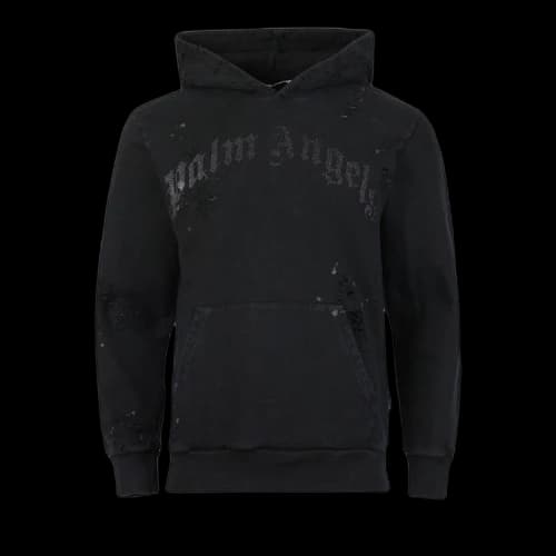 Palm Angels GD Glittered Logo Hoodie Black