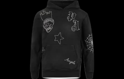 Palm Angels GD Embroidered Hoody 'Black/White'