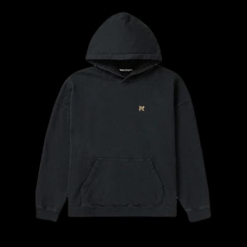 Palm Angels Back Burning Hoodie 'Black/Gold'