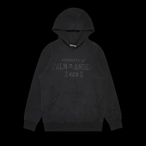 Palm Angels Lurex Logo Hoodie 'Black'