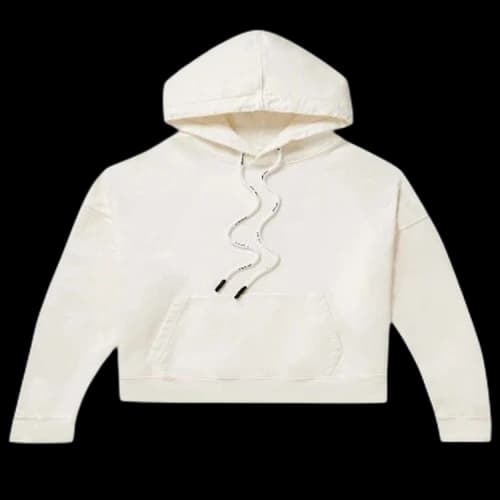 Palm Angels Logo-Detail Cotton Hoodie White/White