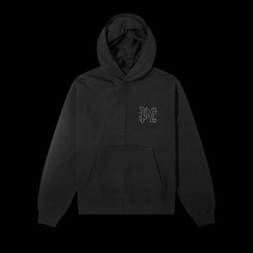 Palm Angels Monogram Stud Hoodie 'Black/Gunmetal'