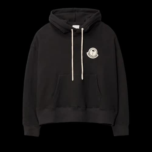 Moncler x Palm Angels Logo Hoodie 'Black/White'