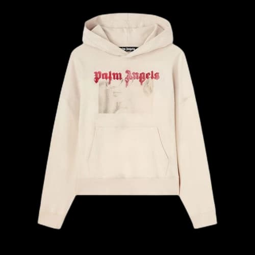 Palm Angels Portrait Pencil Hoodie 'Light Beige'