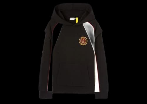 Moncler x Palm Angels Crest Hoodie Black/White
