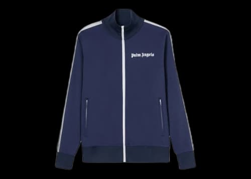 Palm Angels Navy Blue Track Jacket Navy Blue/White