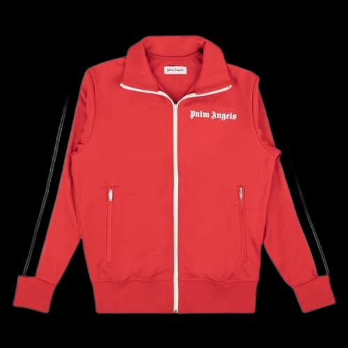 Palm Angels Classic Zip Up Track Jacket 'Red/White'