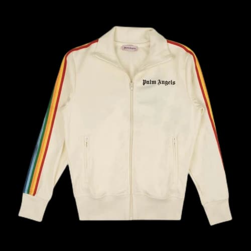 Palm Angels Zip Up Track Jacket 'White'