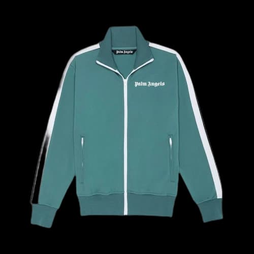 Palm Angels Classic Track Jacket 'Pine Green/White'