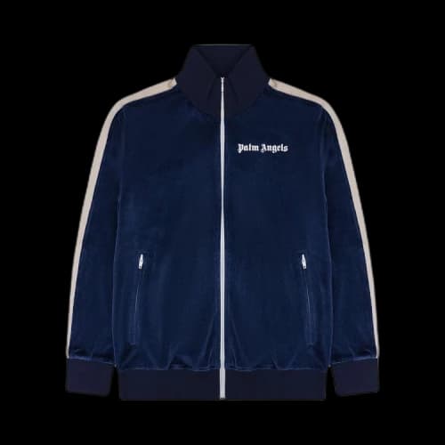 Palm Angels Velor Track Jacket 'Navy'