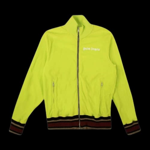 Palm Angels Ribbed Trim Track Jacket 'Neon Green'