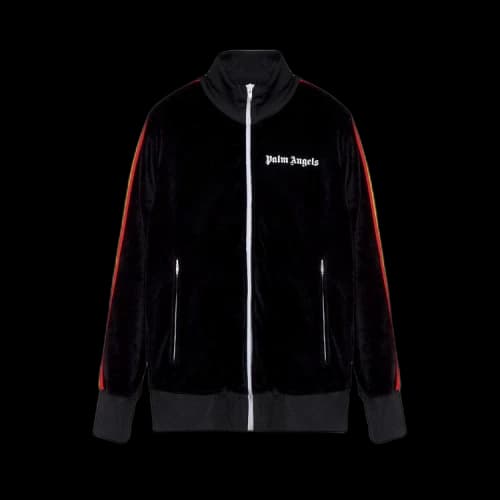 Palm Angels PA Rainbow Chenille Track Jacket 'Black'