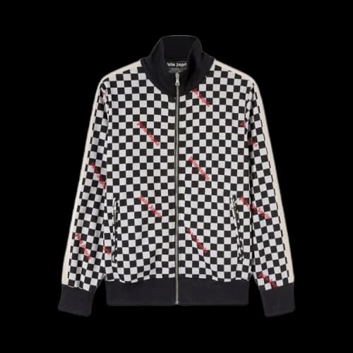 Palm Angels Jacquard Damier Classic Track Jacket Black/Red